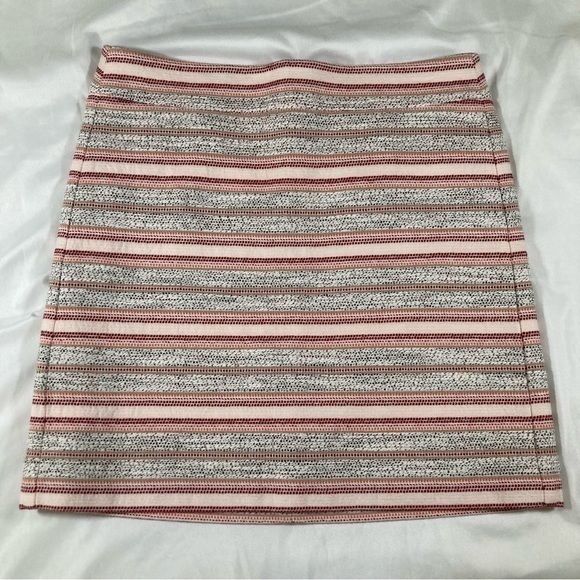 Loft Tweed Striped Mini Skirt Size 2 Petite Euc Small Excellent Valentine’s Pink